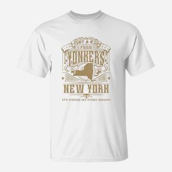 Yonkers It Is Where My Story Begins New York T-Shirt - Seseable