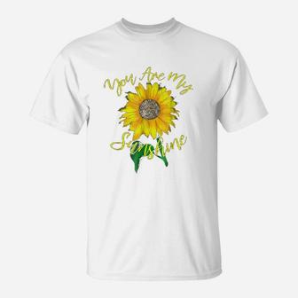 You Are My Sunshine Hippie Sunflower Gifts T-Shirt - Seseable