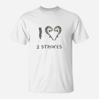 Zweitaktmotoren Liebhaber Herren T-Shirt mit 2 Strokes Aufdruck - Seseable