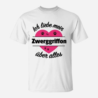 Zwerggriffon Liebhaber T-Shirt Ich liebe meinen Zwerggriffon - Seseable