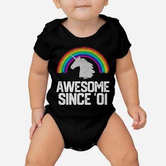 2001 21 Year Old 21st Birthday Gift Retro Vintage Funny Mens Baby Onesie - Seseable