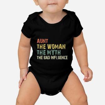 Aunt The Woman Myth Bad Influence Vintage Gift Christmas Baby Onesie