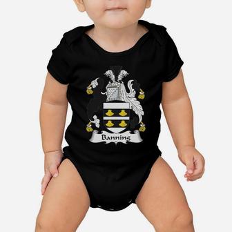 Banning Family Crest / Coat Of Arms British Family Crests Baby Onesie | Seseable UK