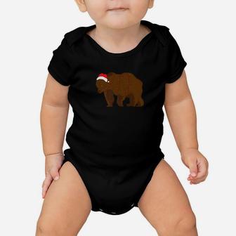 Bear Christmas Gift Kids Xmas Bear Santa Clothing Baby Onesie - Seseable