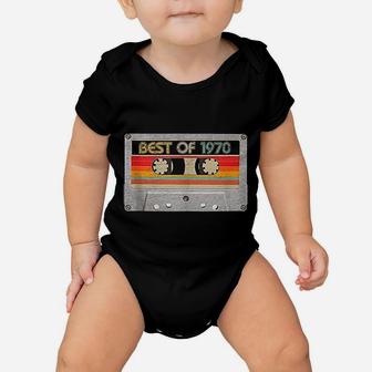 Best Of 1970 51st Birthday Gifts Cassette Tape Vintage Baby Onesie - Seseable