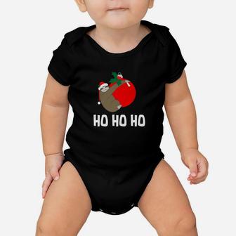 Christmas Sloth Ho Ho Ho Holiday Gift Baby Onesie