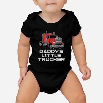 Daddys Little Trucker Semi Truck Trucking Boys Girls Gift Baby Onesie - Seseable