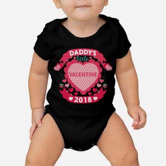 Daddys Little Valentine Cute Valentines Day For Kids Baby Onesie - Seseable