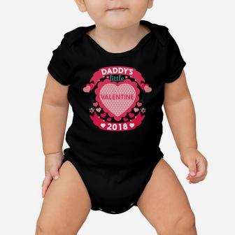 Daddys Little Valentine Cute Valentines Day Shirt For Kids Baby Onesie - Seseable