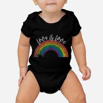 Gay Pride Vintage Rainbow Lgbt Love Is Love Baby Onesie