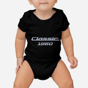 Gift For 62 Years Old Vintage Classic Car 1960 62nd Birthday Baby Onesie - Seseable
