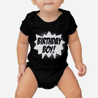 Happy Family Clothing Superhero Birthday Boy Baby Onesie - Seseable