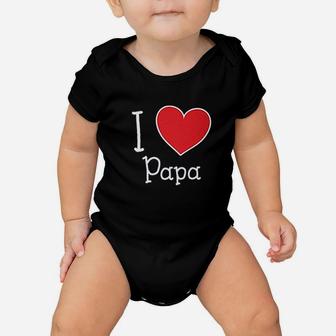 I Love My Papa - Heart Cute, dad birthday gifts Baby Onesie - Seseable