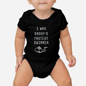 I Was Daddys Fastest Swimmer, best christmas gifts for dad Baby Onesie - Seseable