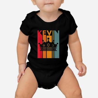 Kevin Gift Idea For Boys Men Retro First Name Vintage Kevin Baby Onesie - Seseable