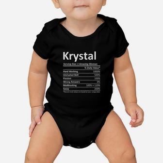 Krystal Nutrition Personalized Name Funny Christmas Gift Baby Onesie - Seseable