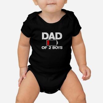 Mens Dad Of 2 Boys Fathers Day Gifts For Men Premium Baby Onesie