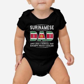 Mens Suriname Dad Is Cooler Promoted To Daddy Baby Onesie - Seseable
