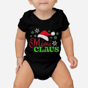 Mimi Claus With Christmas Santa Hat Baby Onesie - Seseable