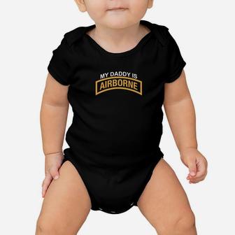 My Daddy Is A Us Army Airborne Paratrooper 20172 Baby Onesie - Seseable