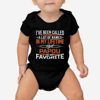 Papou Is My Favorite Name In My Lifetime Shirt Father Day Baby Onesie - Seseable