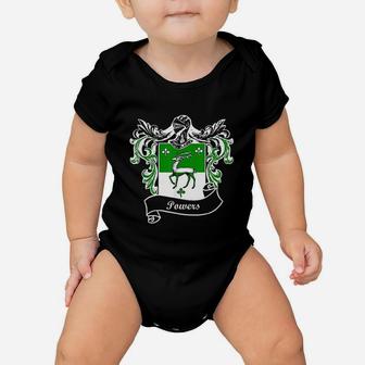 Powers Coat Of Arms Surname Last Name Family Crest Baby Onesie - Seseable