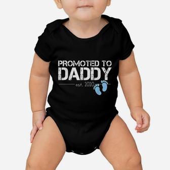 Promoted To Daddy Est 2020 Future New Dad Baby Gift Baby Onesie - Seseable