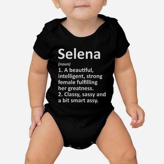 Selena Definition Personalized Name Funny Christmas Gift Baby Onesie