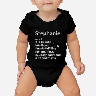 Stephanie Definition Personalized Name Funny Christmas Gift Baby Onesie