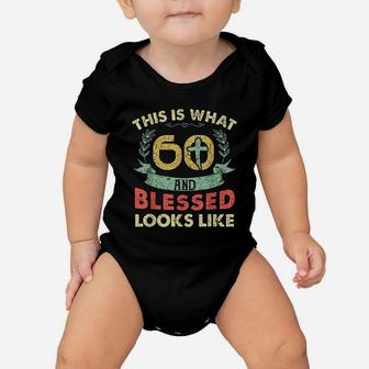 Tu Vintage 1962 61st Birthday Blessed Costume Christian Baby Onesie - Seseable