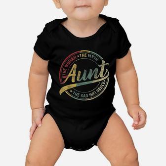 Vintage Aunt Woman Myth Bad Influence Funny Aunt Gift Baby Onesie