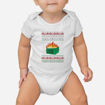 2020 Dumpster Fire Bad Year Funny Christmas Baby Onesie