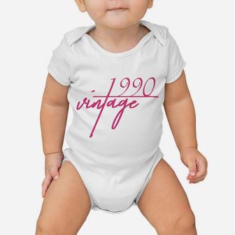 32nd Birthday Gift For Men And Women Vintage 1990 Baby Onesie - Seseable