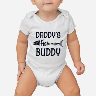 Daddys Fishing Buddy Fisherman Dad Father Day Baby Onesie - Seseable