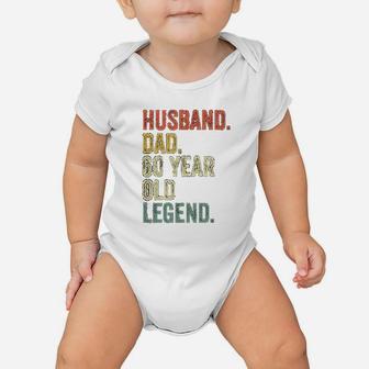 Funny 61st Birthday For Men Gifts Vintage Dad 1960 Baby Onesie - Seseable