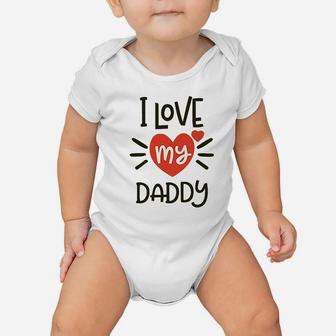 I Heart My Daddy Love Dad, best christmas gifts for dad Baby Onesie - Seseable