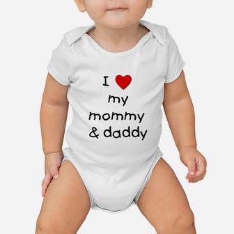 I Love My Mommy And Daddy, best christmas gifts for dad Baby Onesie - Seseable