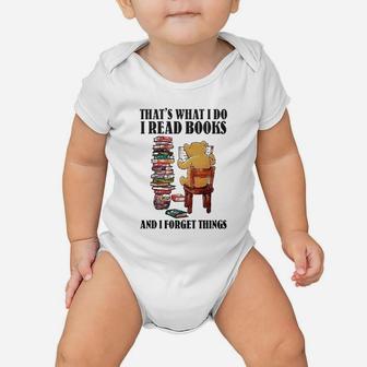 I Read Books And I Forget Things Baby Onesie - Seseable