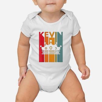 Kevin Gift Idea For Boys Men Retro First Name Vintage Kevin Baby Onesie - Seseable