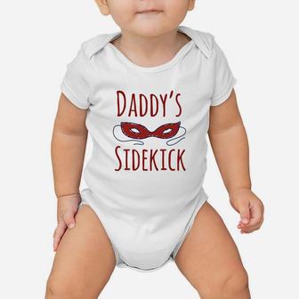 Kids Daddys Masked Super Sidekick Kids Fathers Day Premium Baby Onesie - Seseable