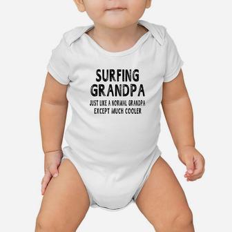 Mens Surfing Grandpa Fathers Day Gifts Grandpa Mens Baby Onesie - Seseable