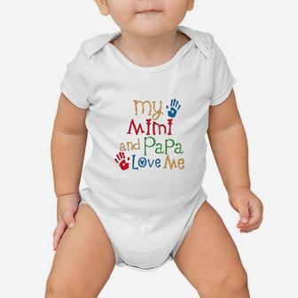 Mimi And Papa Love Me Baby, best christmas gifts for dad Baby Onesie - Seseable