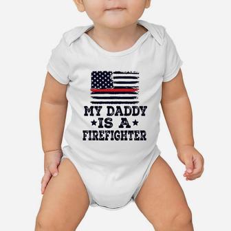 My Daddy Is A Firefighter, best christmas gifts for dad Baby Onesie - Seseable