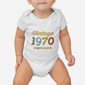 Vintage 1970 Original Parts Birthday Baby Onesie - Seseable