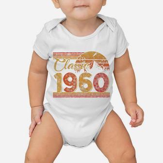 Vintage 62nd Birthday Gift For Men Women Classic 1960 Baby Onesie - Seseable
