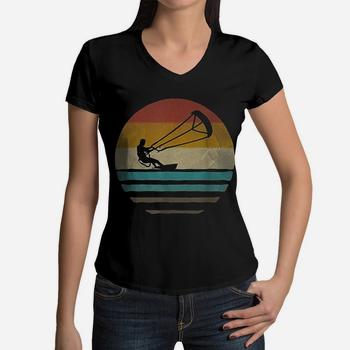 Kiteboarding Shirt Retro Vintage Silhouette Distressed Gift Kiteboarding Shirt Retro Vintage Silhouette Distressed Gift