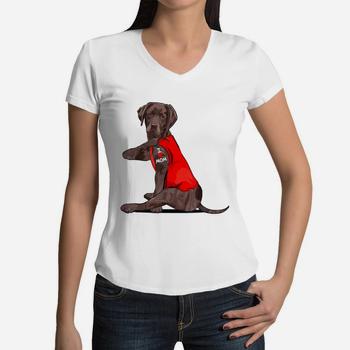 I Love Mom Funny Labrador Tattooed T-Shirt I Love Mom Funny Labrador Tattooed T-Shirt