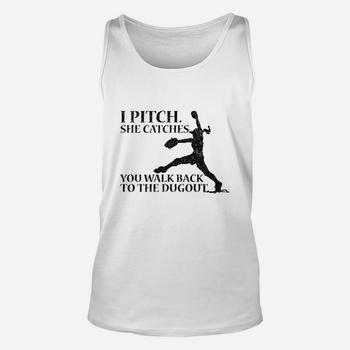 Softball Pitcher I Pitch She Catches Tshirt Softball Pitcher I Pitch She Catches Tshirt