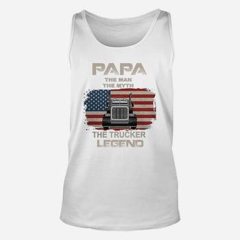 Men Papa The Man The Myth The Trucker Legend Truck Driver T-Shirt