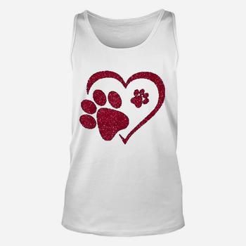 Paw Print Heart Dog Cat Owner Lover Girl Valentine Day Shirt